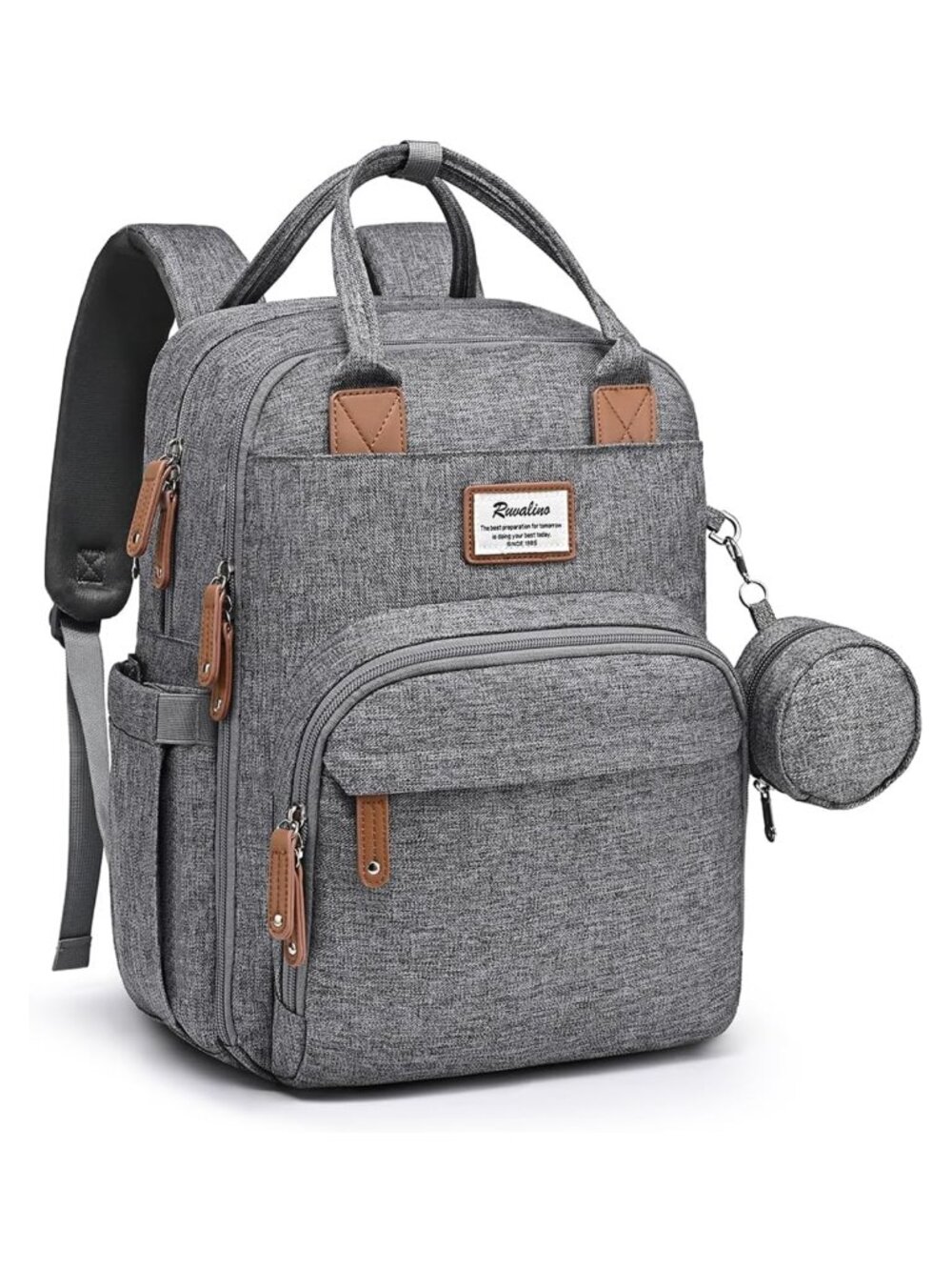 Large Capacity Waterproof Diaper Bag Backpack with Changing Pad & Insulated